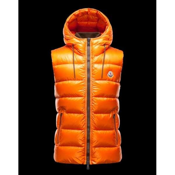 Moncler Vest Men Bartholome Golden orange – Cheap Moncler jackets ...